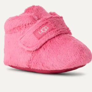 NIB UGG Bixbee Pink Baby Infant Booties - Size M - 12-18M